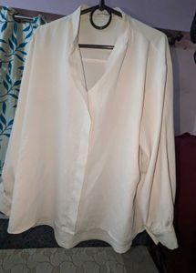 Cream Long Sleeve Shirt