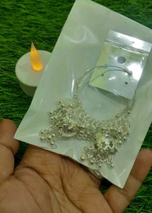 White Silver Earrings🤍