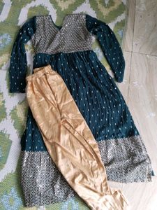 Teal Embellished Maxi Dress