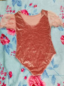 Cute Pink Velvet Leotard