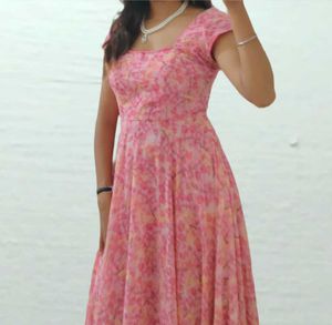 Pink Floral Princess Dress 💞