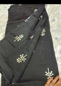 1.2 Mtr Block Print Modal Satin Fabric