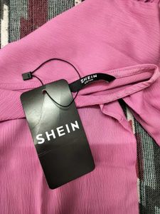 Cute Pink One Side Off Shoulder Top