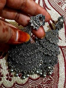Peacock Jhumka Earrings