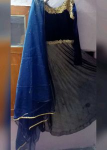 Velvet Umbrella Gown