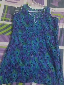 morpankhi print short kurti