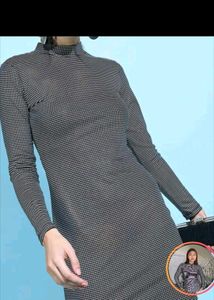 Tokyo Talkies Striped Mock Neck Dress