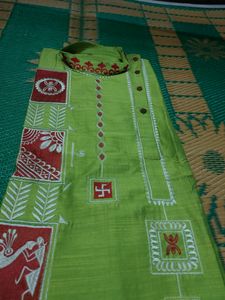 Embroyedari Designer Silk Kurta