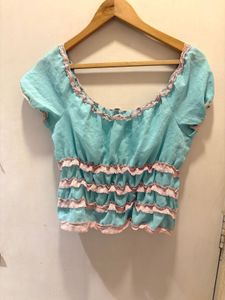 Cute Lace Trim Imported Top