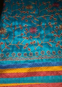Beautiful Embroidery Flower Design Saree