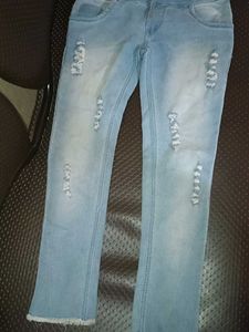 Distressed High-Waisted Jeans