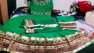 Green Embroidered Kurta Set