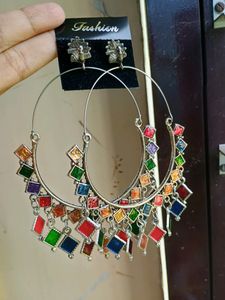 Multi Color Stone Chandbali