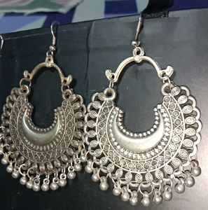 Silver Tone Hoop Earrings