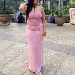 Savana Elegant Pink Slip Dress
