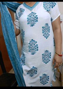 New Blue Flower Print Suit