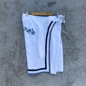 White Striped Swim Trunks