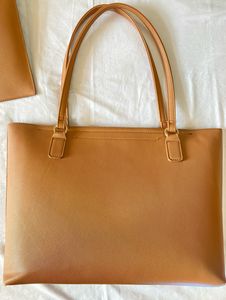 Tech Tote Bag By Colette Hayman- Caramel Color