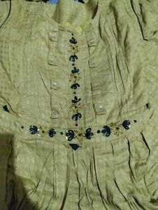 Yellow Green Kurta Set