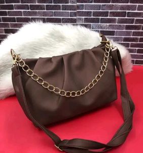 Brown Chain Detail Shoulder Bag