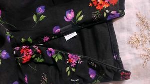 Casual Printed Black Full Sleeves Top 🖤💐