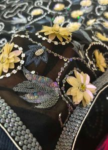 expansive 🔥 unique work Saree with blouse 😍