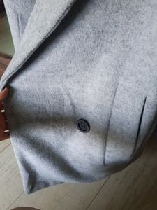 Grey blazer overcoat