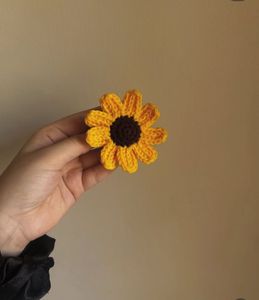 Red Rose Crochet Hair Clip