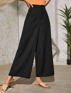 Wide Leg Black Trousers
