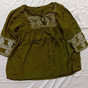 Indo Western Green Top