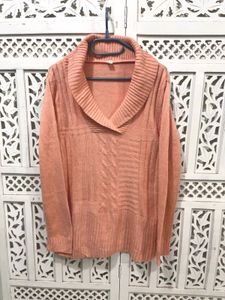 Peach Knit Sweater A