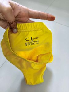 Yellow Cotton Bra Penty