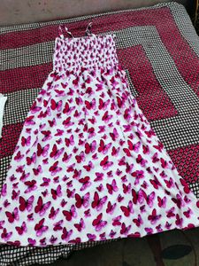 Butterfly Print Dress with Top