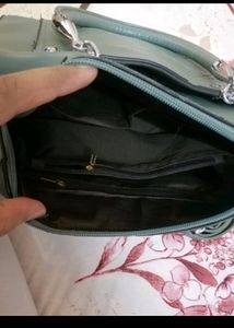 Teal Quilted Satchel