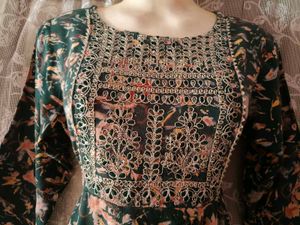 Beautiful Forest Green Anarkali Kurti 😍🫠