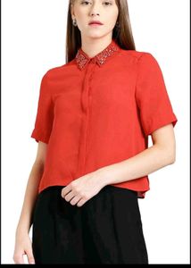 Beautiful red shirt with great design!Zink London