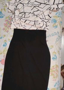 Chic Black & White Two-Piece Set