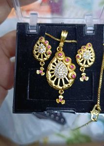 1 Gm Gold Plated Pendant Set