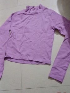 Cute Purple Long Sleeve Top