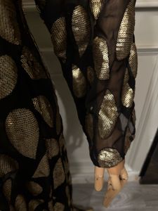 Sequin Embellished Black Sheer Shrug
