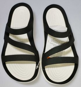 Women Crocs Black Slip Ons