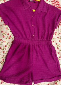 Purple Romper Jumpsuit