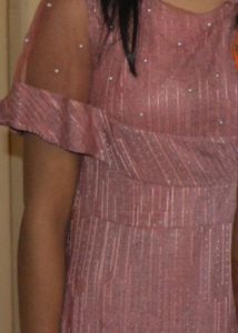 Pink Sparkly Cape Dress