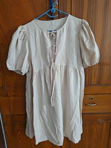 Cute Puff Sleeve Mini Dress