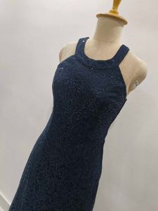 Elegant Navy Blue Gown