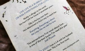 Book Title: Everything, EverythingAuthor: Nicola Y