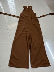 Brown Halter Jumpsuit