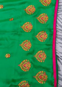 Sea  green colour saree