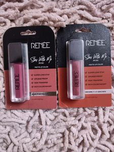 🆕 PACK OF 2 RENEE STAY WITH ME MINI MATTE LIP COLOR
