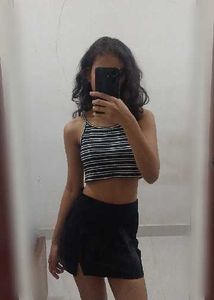 Striped Crop Tank Top